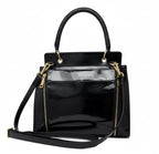 Sac à Main en Cuir Véritable Noir vernis, Chloé