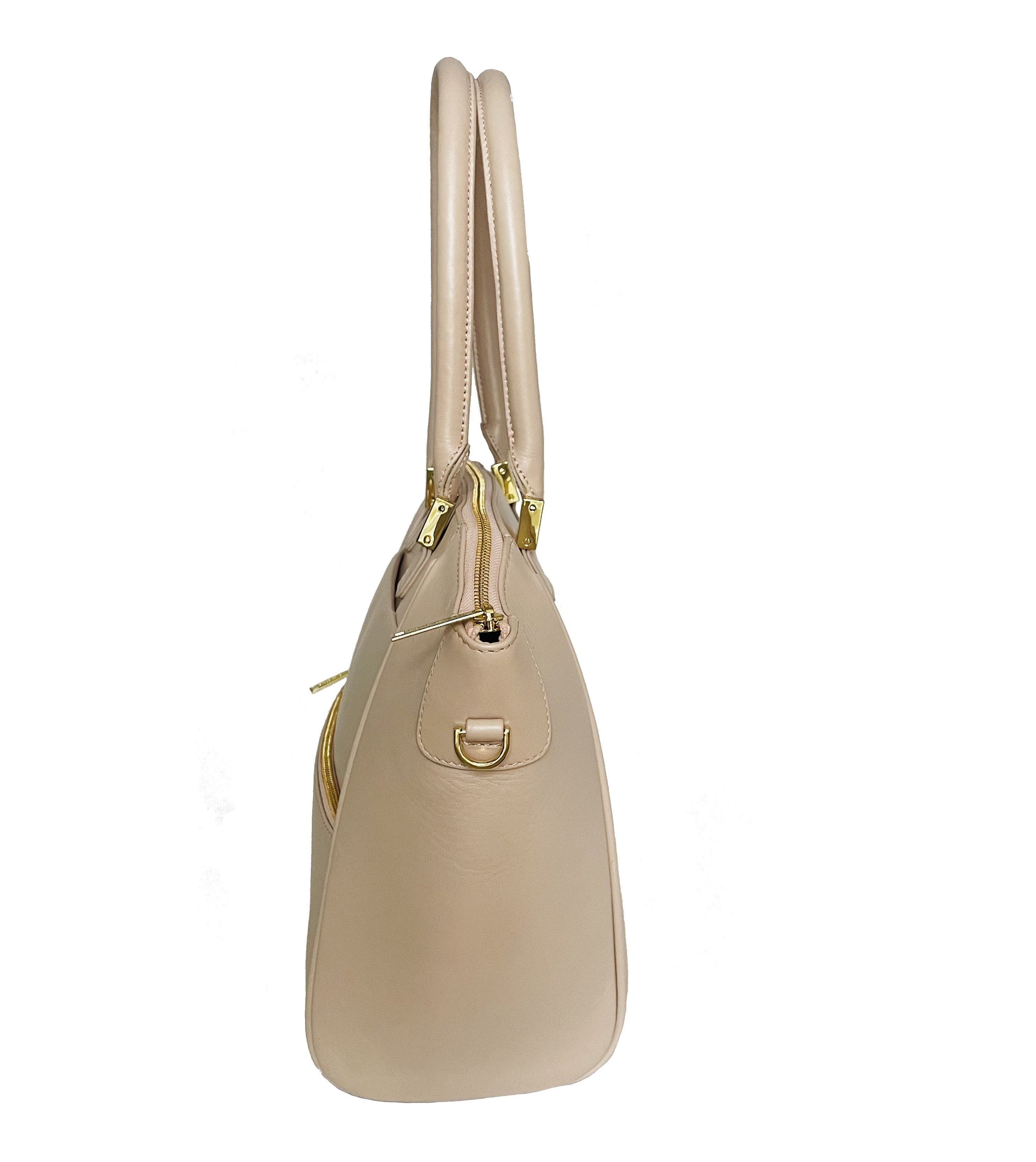 Sac à Main en Cuir rose blush | Mona Moyen