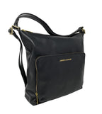 Sac à main en Cuir véritable Transformable Noir - Alexandra