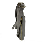 Sac à main transformable en cuir véritable Gris, Josée