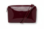 Petit sac bandoulière en Cuir Annie, rouge bordeaux foncé patin souple