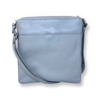 Sac à Bandoulière en cuir véritable Bleu Pâle, Gisèle