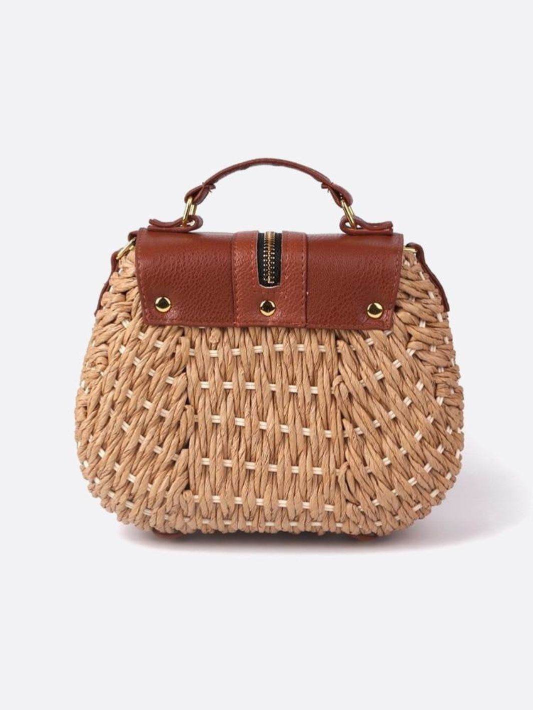 Solene Straw Saddle Bag – Woven Crossbody
