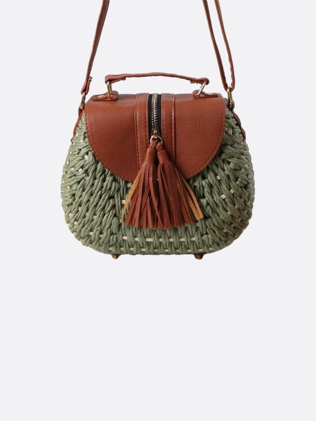 Solene Straw Saddle Bag – Woven Crossbody