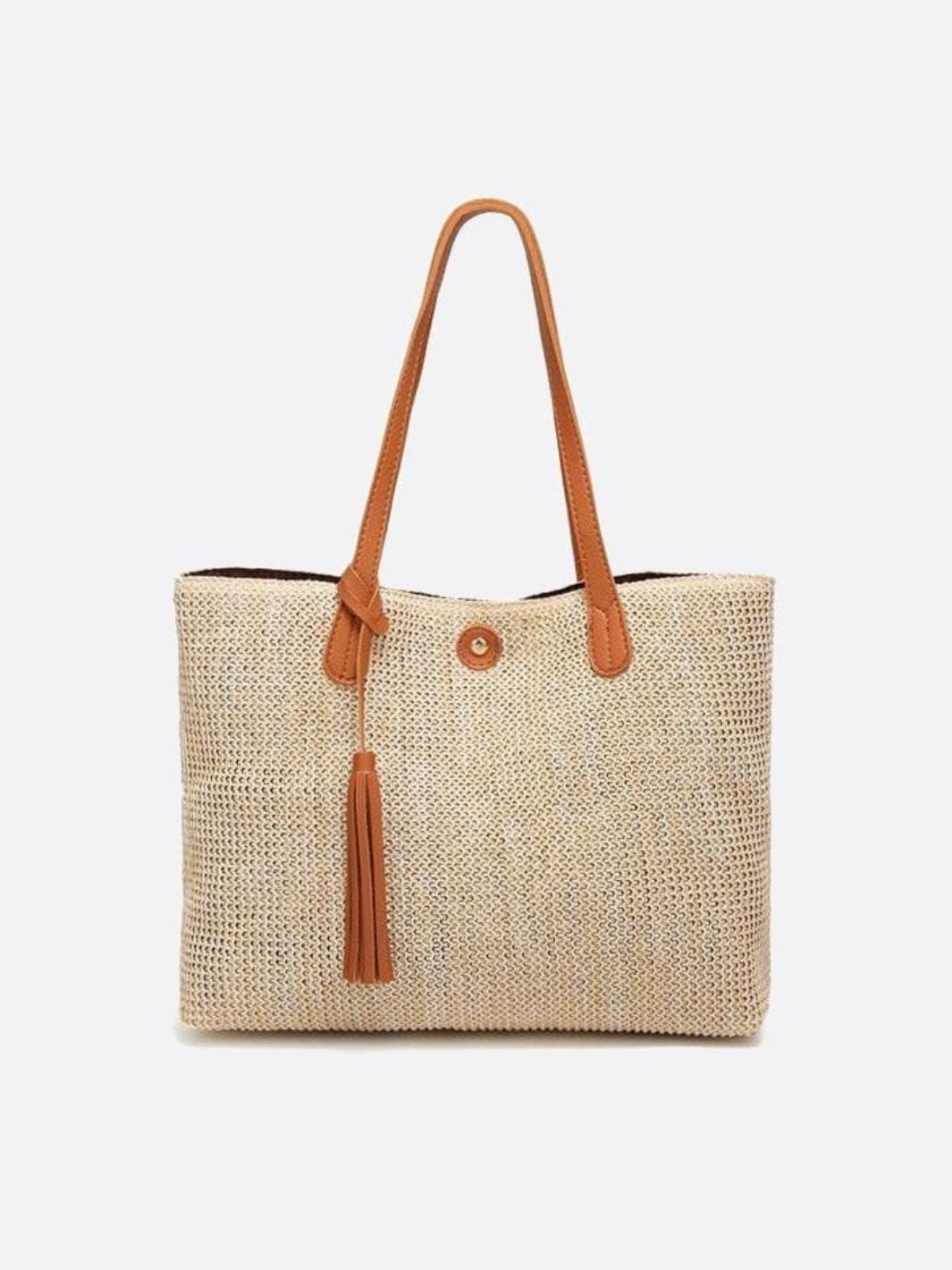 Riviera Structured Straw Tote – Woven Bag