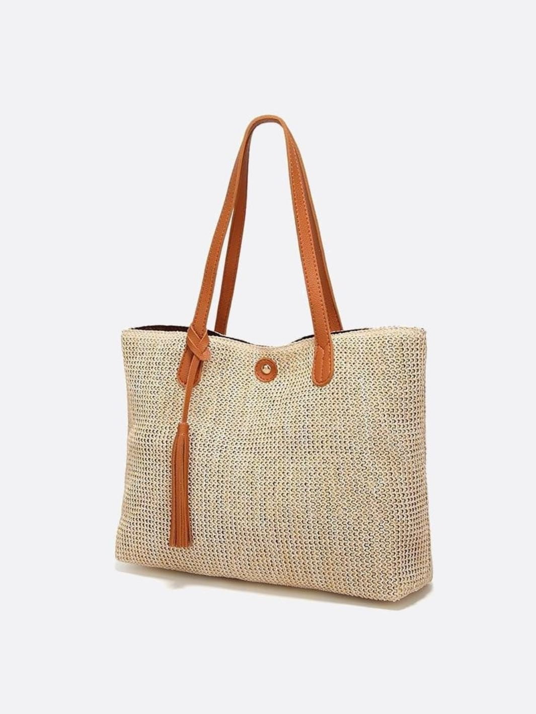 Riviera Structured Straw Tote – Woven Bag