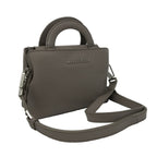 Sac à Main en Cuir Clarence, deux en un, taupe
