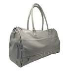 Grand Sac de Voyage-Housse en Cuir Véritable Gris, Frederick