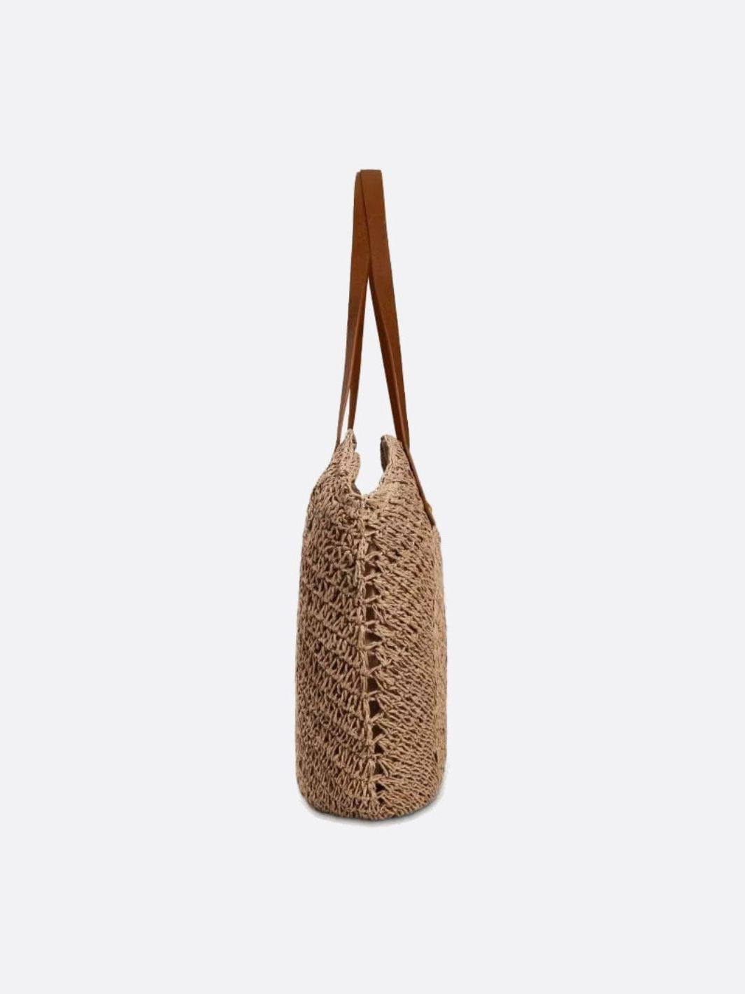 Isla Slouchy Straw Tote – Oversized Soft Woven Shoulder Bag