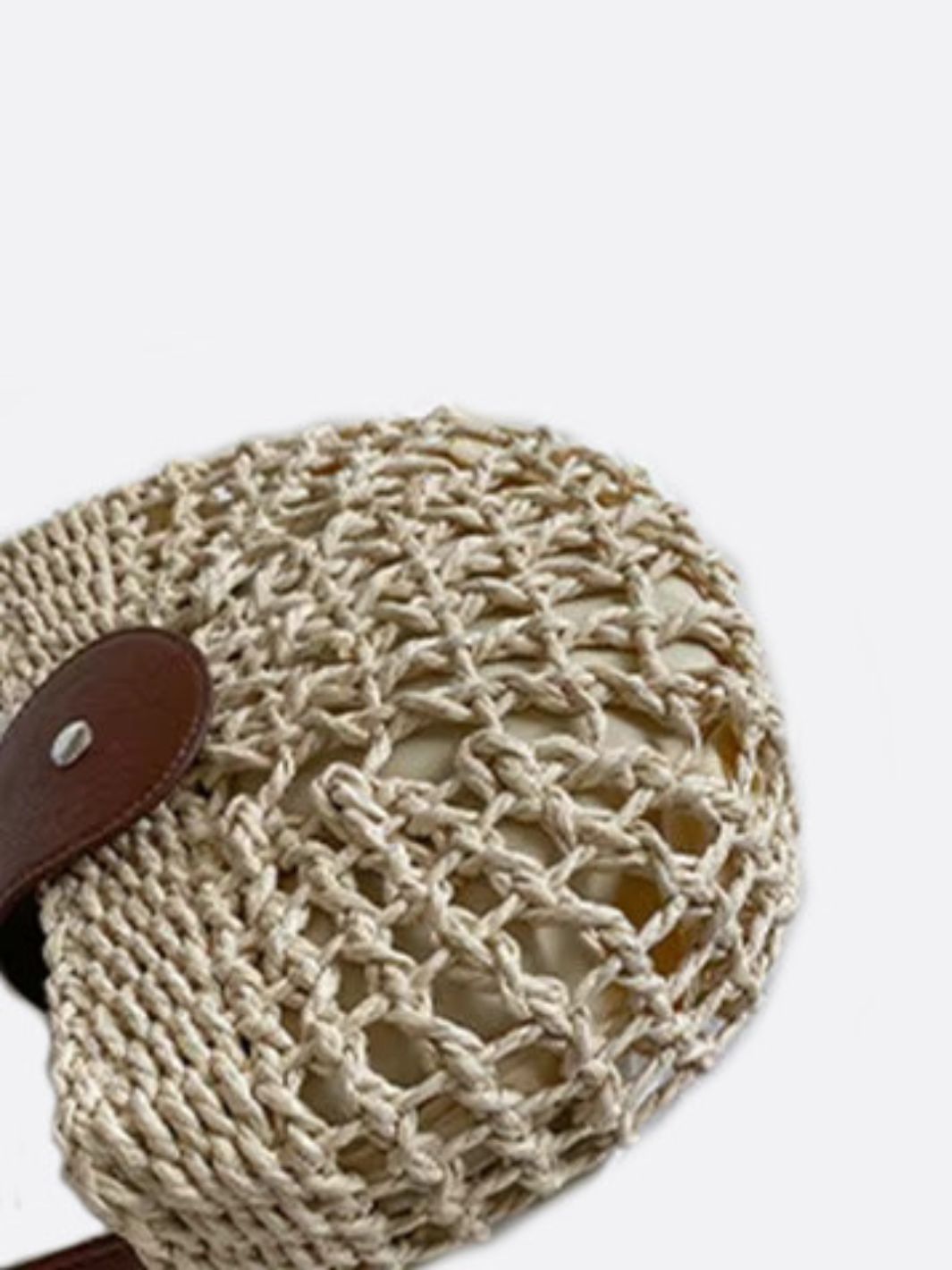 Rio Half-Moon Rope Crossbody Bag – Open-Weave Straw Bag
