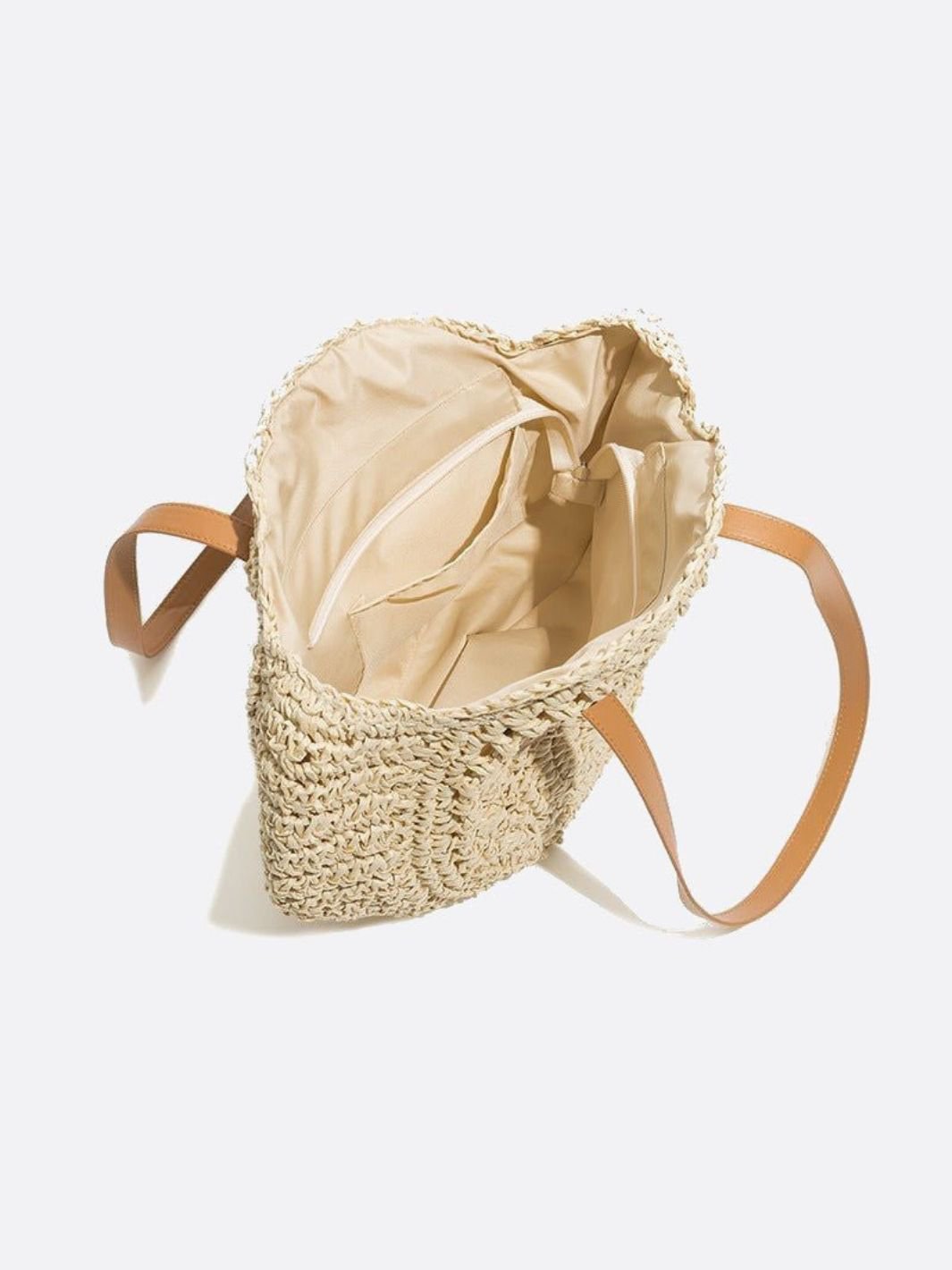 Solara Woven Straw Tote Bag – Round Crochet Beach Bag