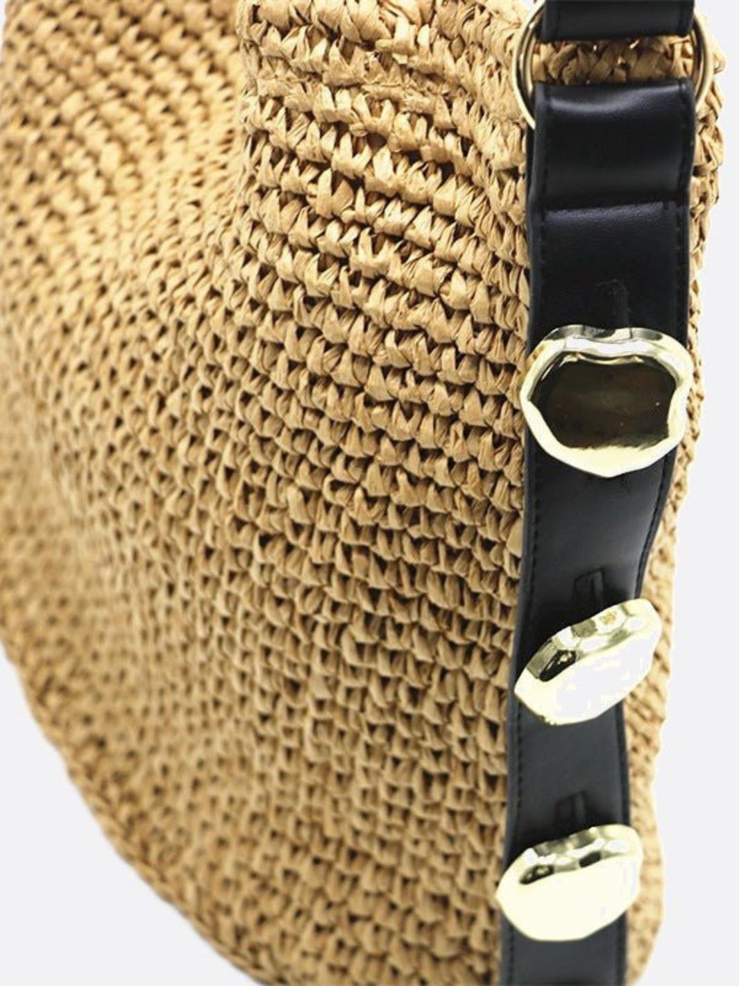 Slouchy Woven Shoulder Bag – Adjustable Strap Hobo Tote