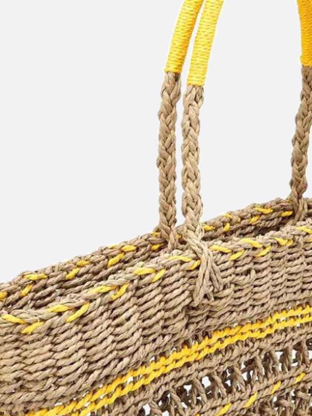 Solstice Rope Market Tote – Open-Weave Straw Bag