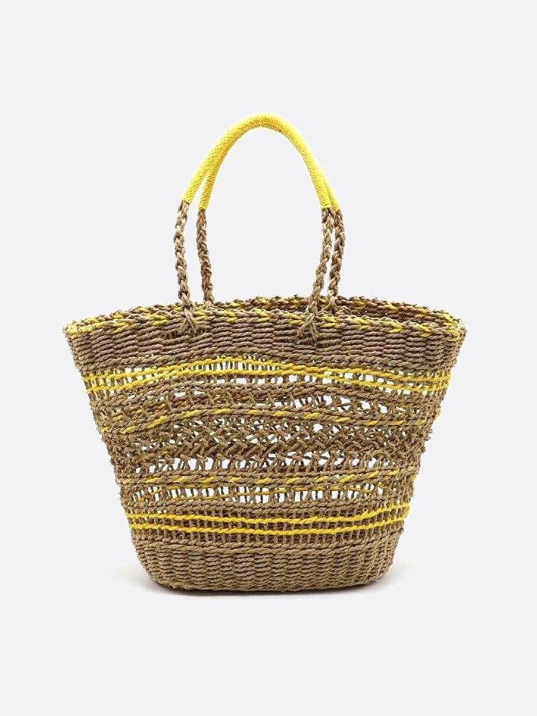 Solstice Rope Market Tote – Open-Weave Straw Bag