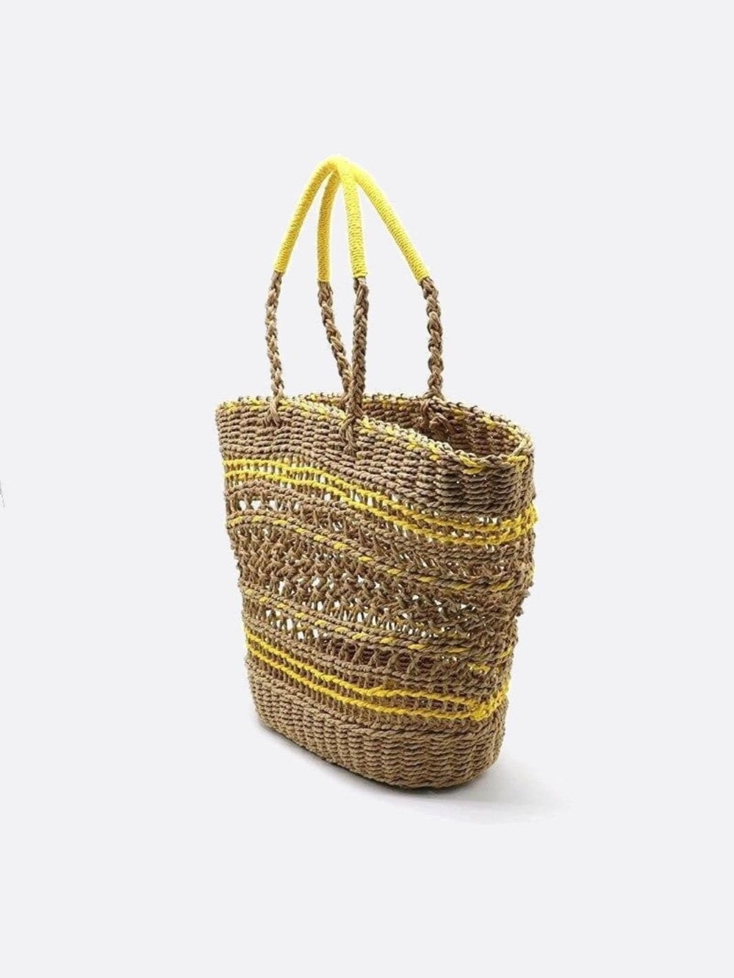 Solstice Rope Market Tote – Open-Weave Straw Bag