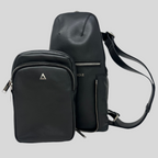 Sac bandoulière 3 en 1 Unisexe avec section pour carte RFID, Noir Gabriel