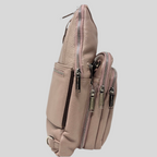 Sac bandoulière 3 en 1 Unisexe avec section pour carte RFID, Rose Platine Gabriel