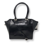 Sac à Main en Cuir Verni Noir Souple | Mona Moyen