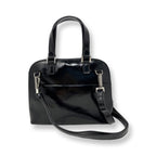Sac à Main en Cuir Vernis Noir | Justine