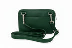 Petit sac bandoulière en cuir vert - Annie