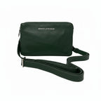 Petit sac bandoulière en cuir vert - Annie