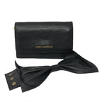 Sac à main en cuir véritable noir avec noeud papillon | Scarlett - PRÉCOMMANDE