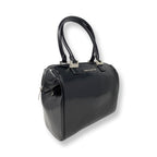 Sac à Main en Cuir Verni Noir Souple | Mona Moyen