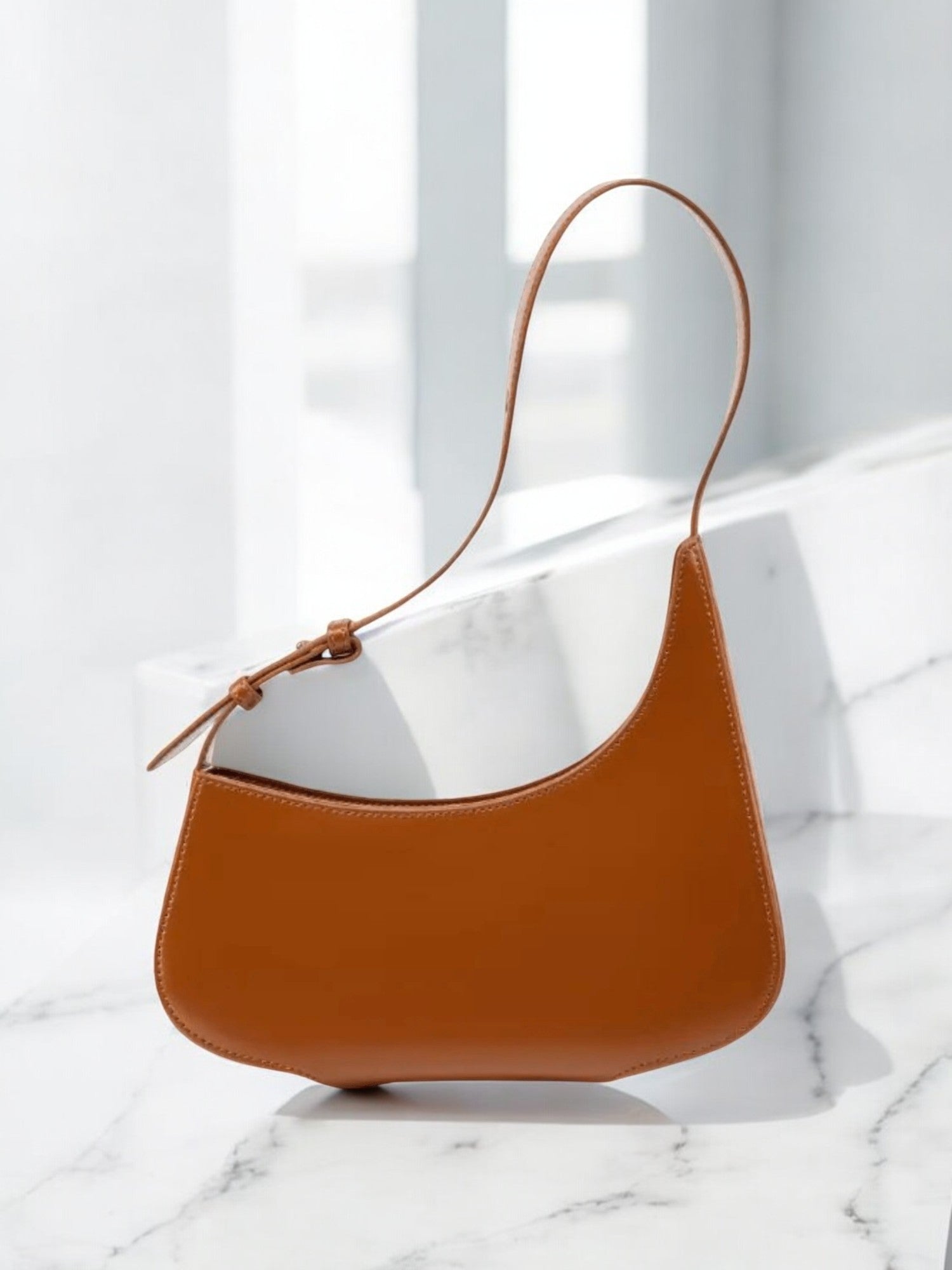 Scarlett | Luxe Red Leather Shoulder Bag – Bold & Chic