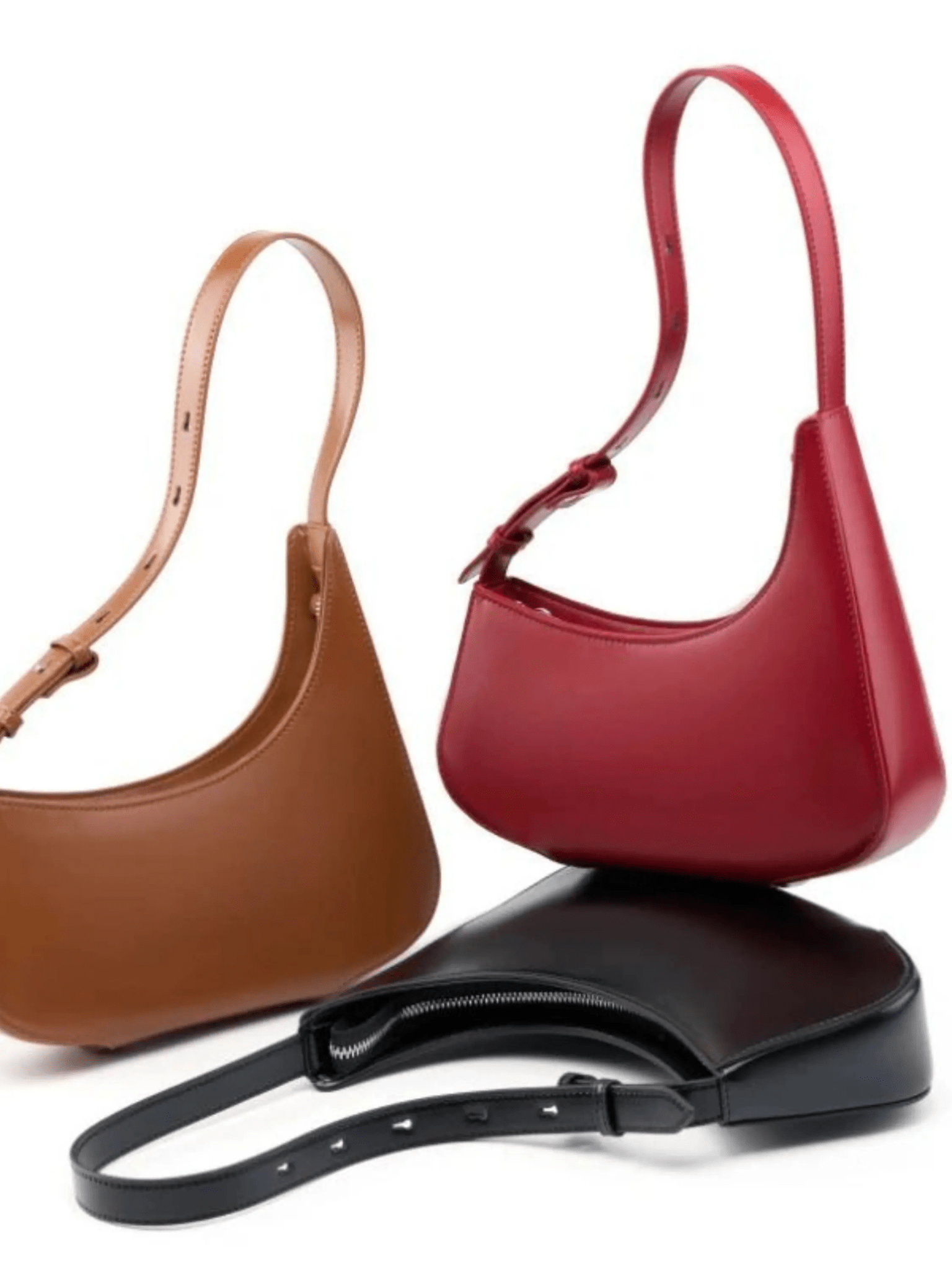Scarlett | Luxe Red Leather Shoulder Bag – Bold & Chic