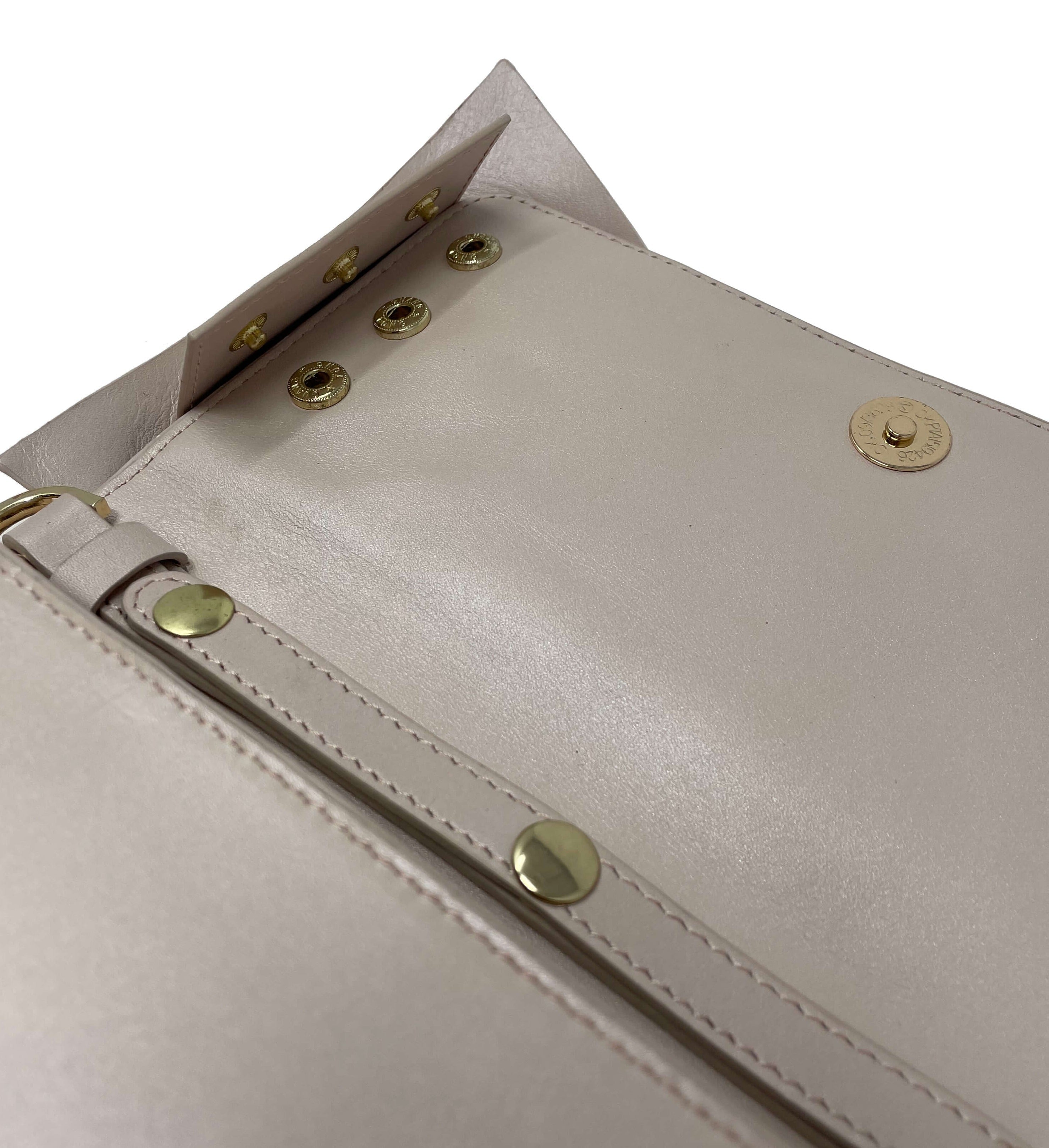 Sac à main en cuir véritable avec noeud papillon Scarlett, 3 en 1, rose blush