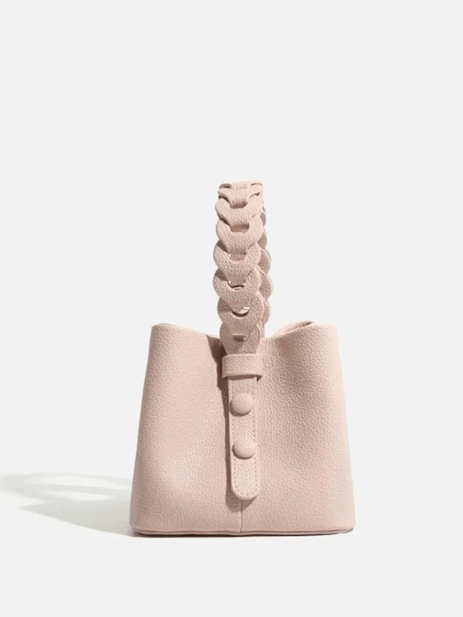 Elara | Blush Pink Braided Handle Tote – Chic & Timeless