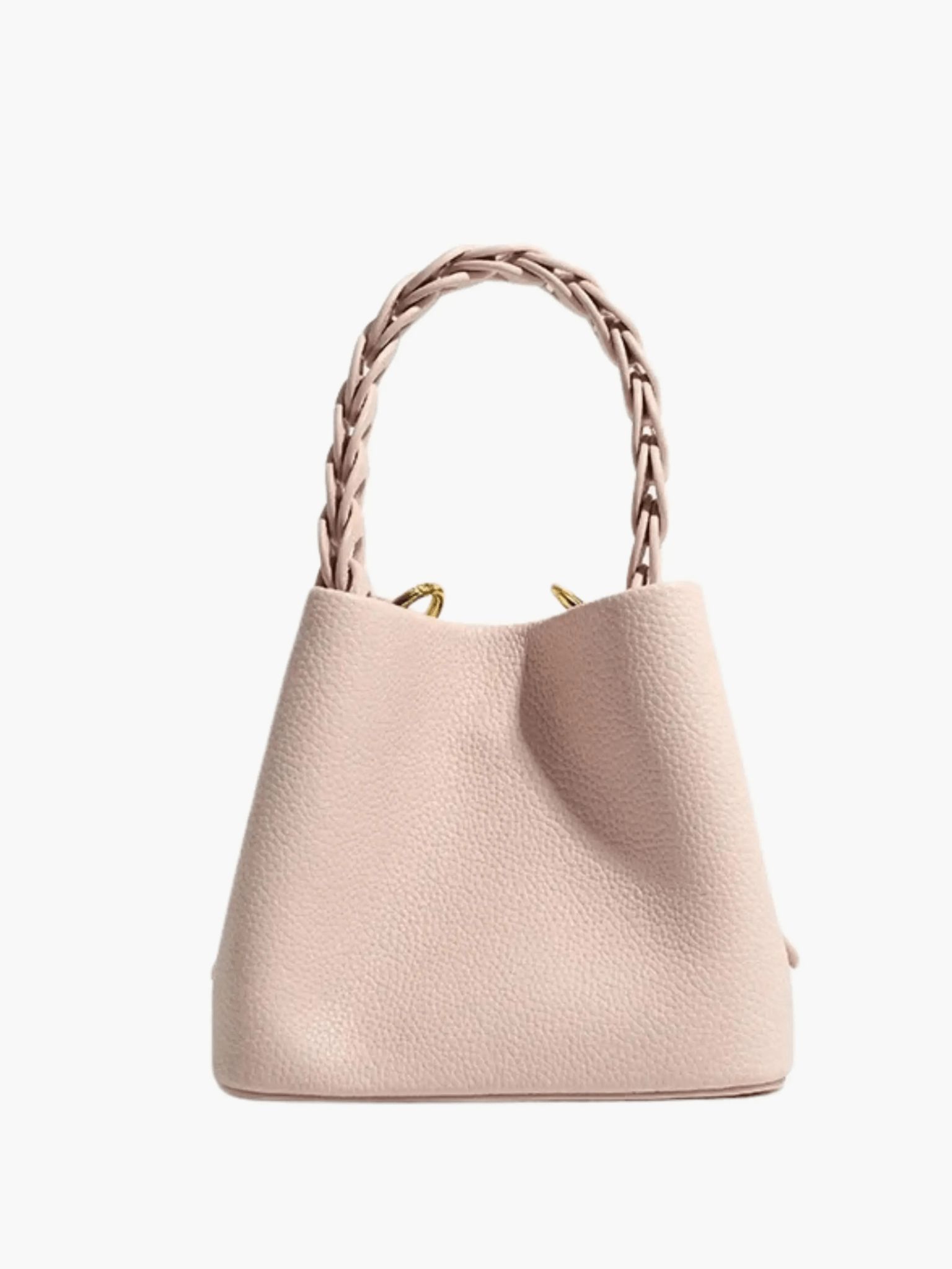 Elara | Blush Pink Braided Handle Tote – Chic & Timeless
