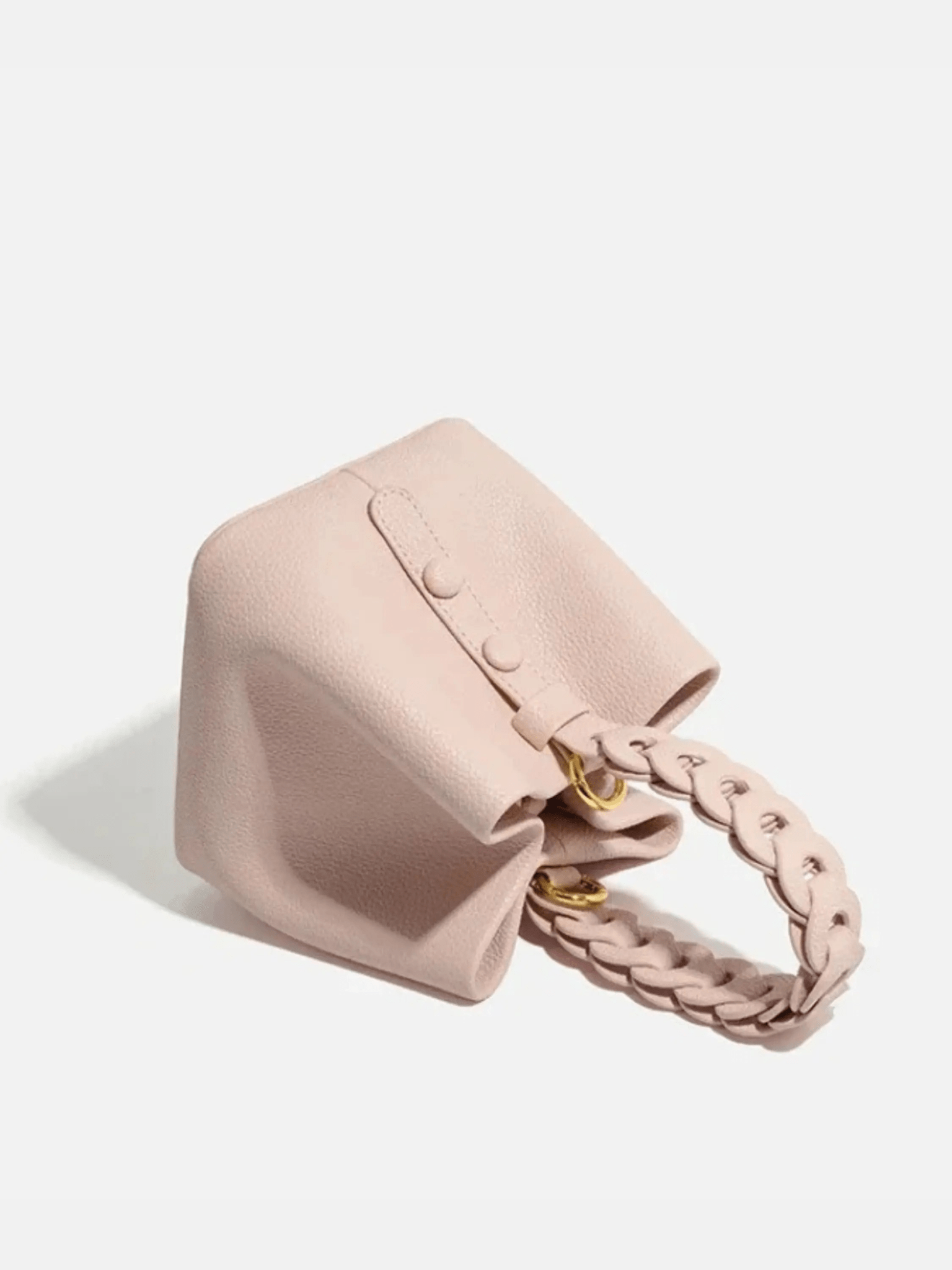Elara | Blush Pink Braided Handle Tote – Chic & Timeless