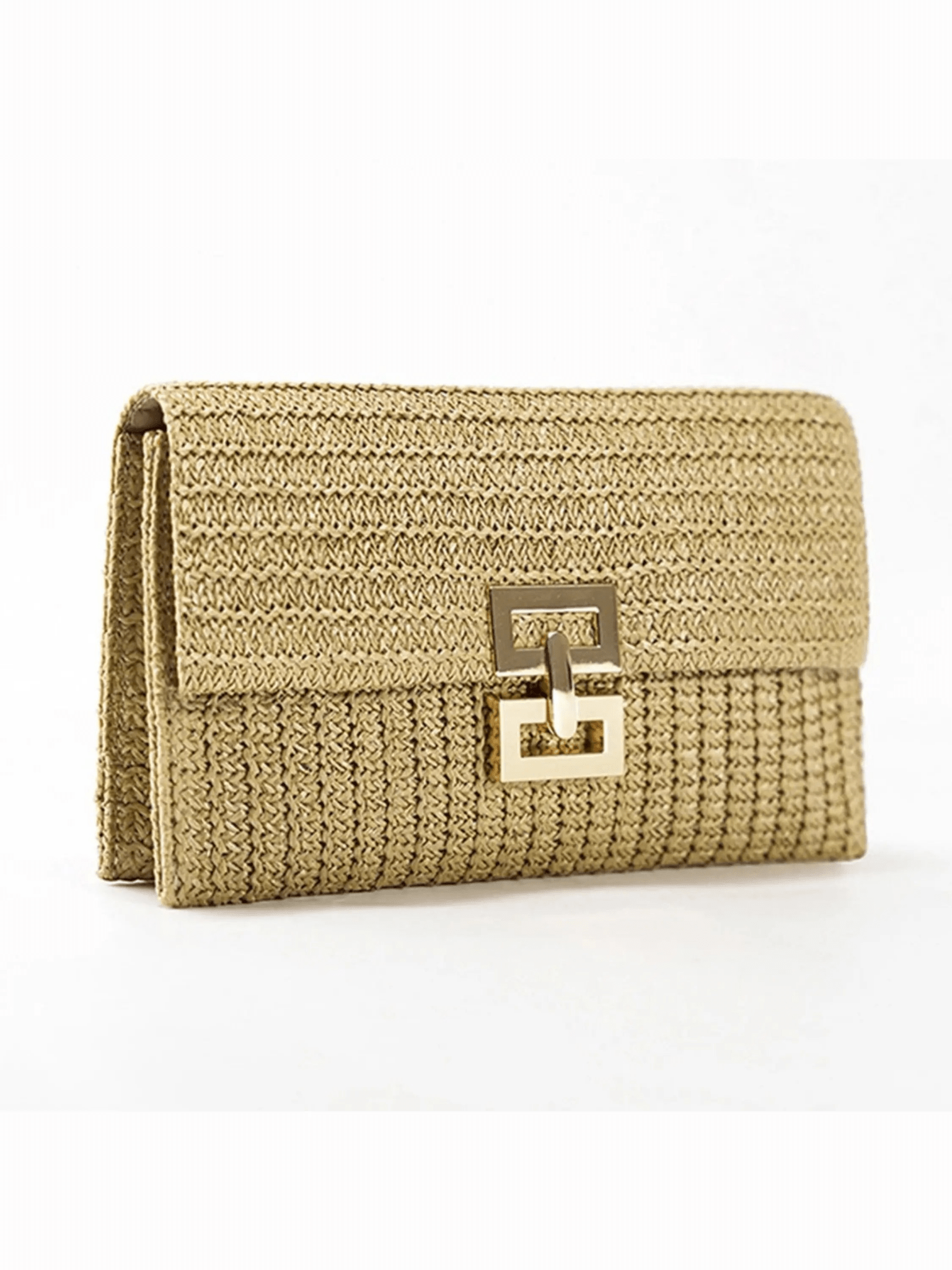 Isoldeya | Luxe Gold Woven Clutch – Effortless Glamour
