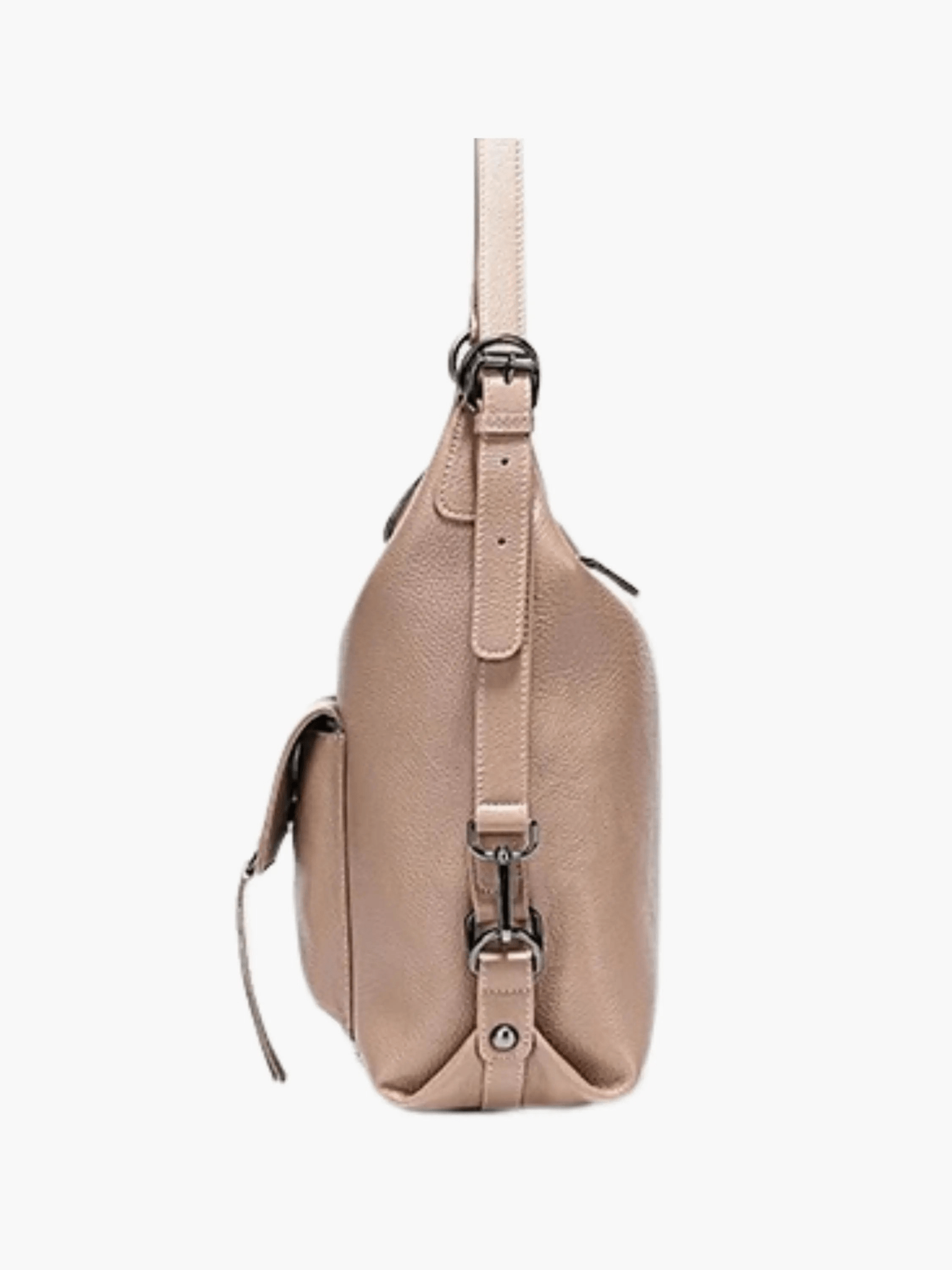 Lirienne | Chic Taupe Convertible Shoulder Bag – Versatile Elegance