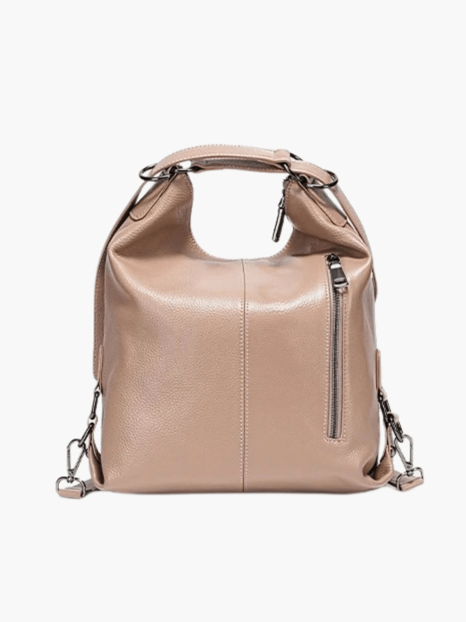 Lirienne | Chic Taupe Convertible Shoulder Bag – Versatile Elegance