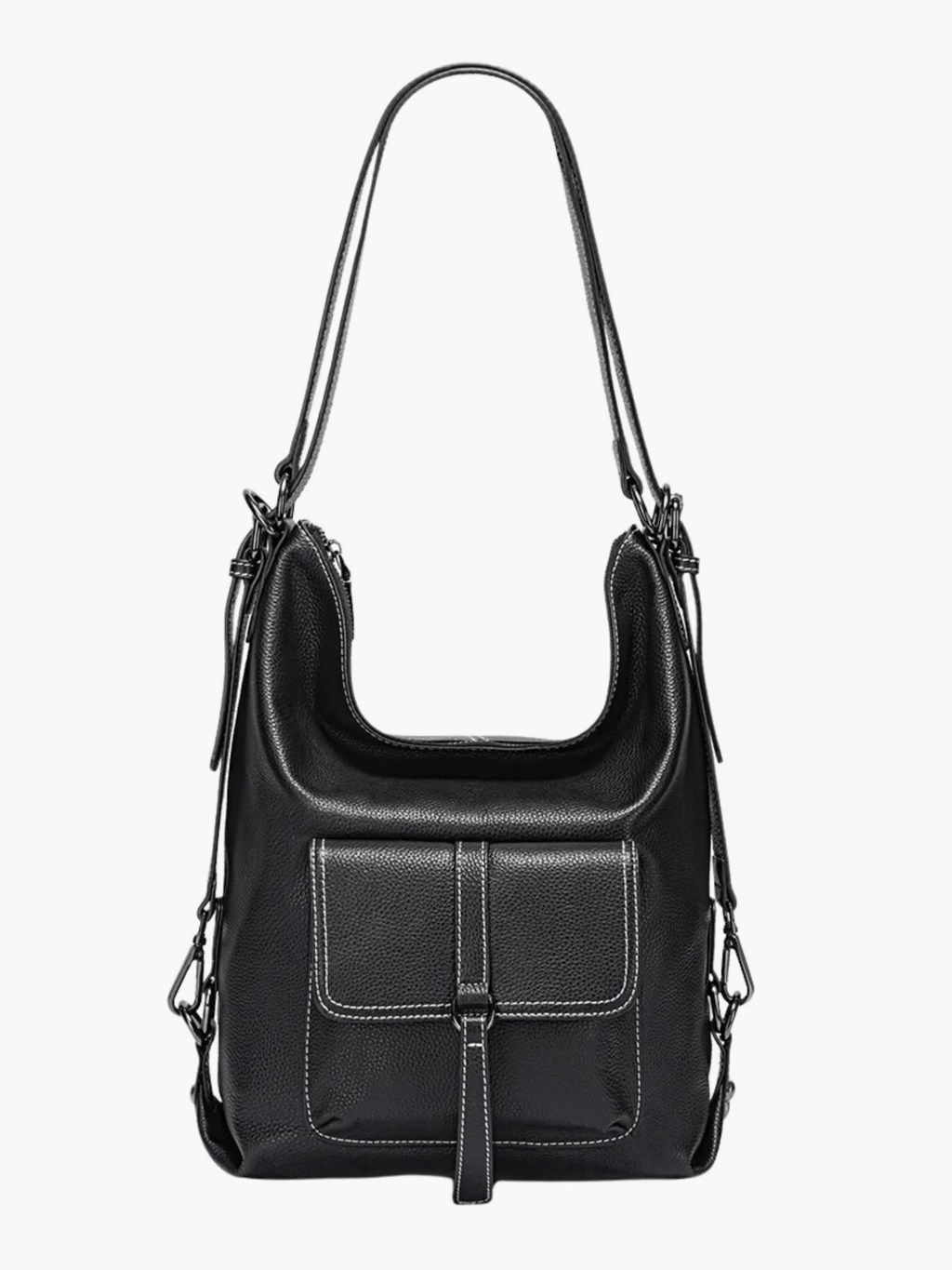 Lirienne | Chic Taupe Convertible Shoulder Bag – Versatile Elegance