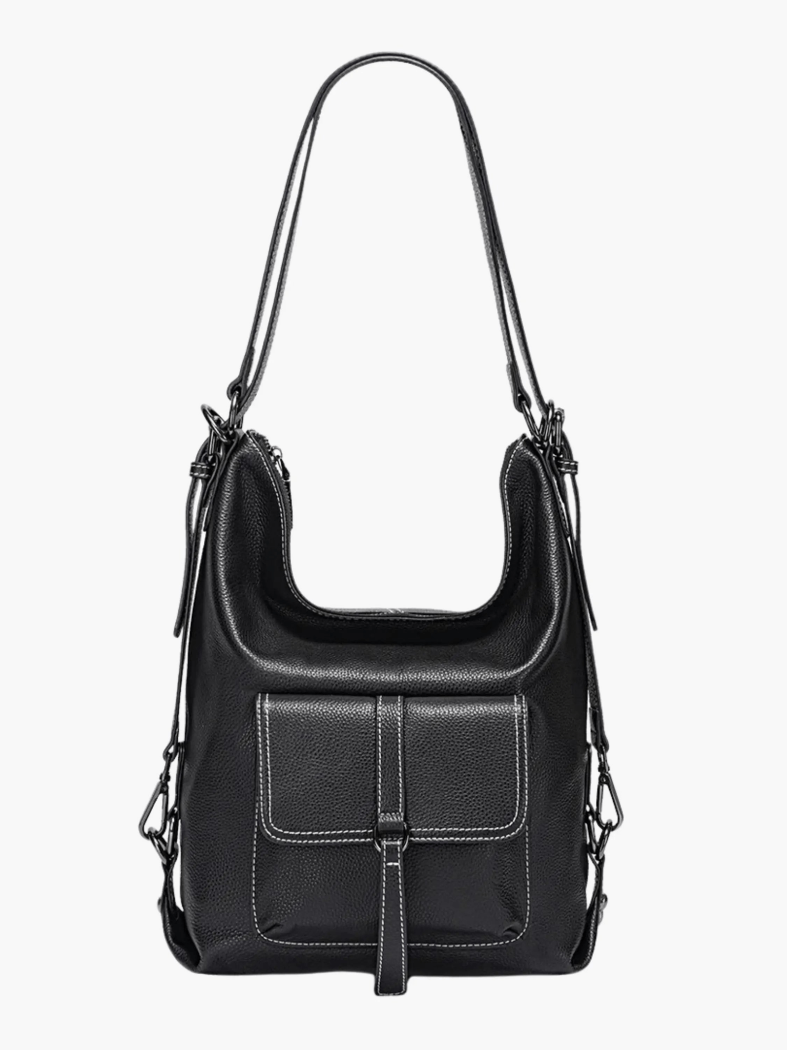 Lirienne | Chic Taupe Convertible Shoulder Bag – Versatile Elegance