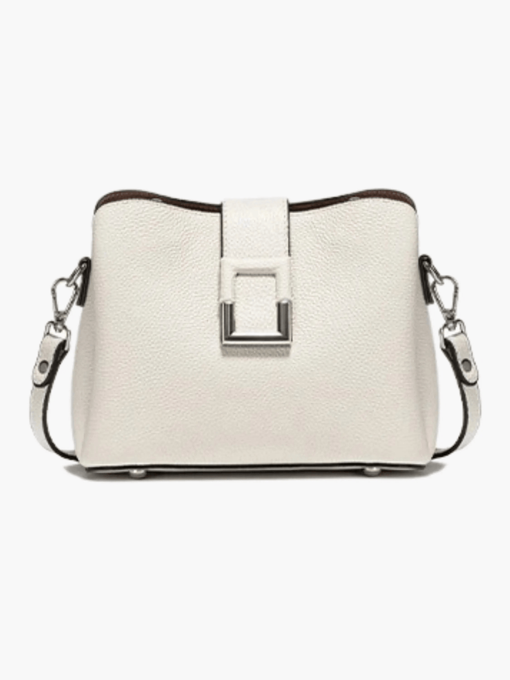 Estelle | Luxe White Leather Crossbody Bag – Sophisticated & Timeless