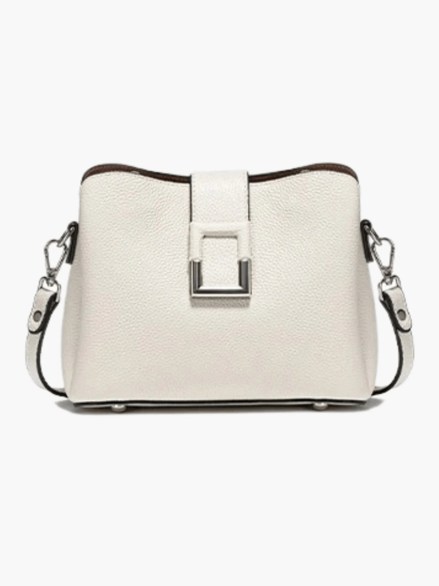 Estelle | Luxe White Leather Crossbody Bag – Sophisticated & Timeless