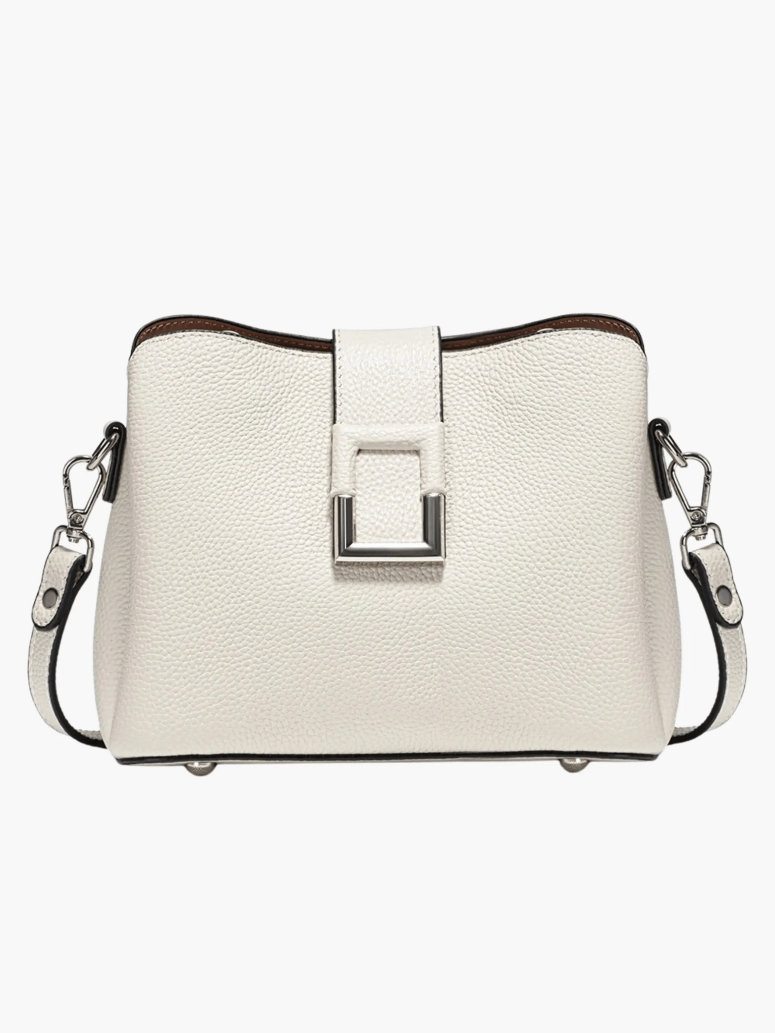 Estelle | Luxe White Leather Crossbody Bag – Sophisticated & Timeless