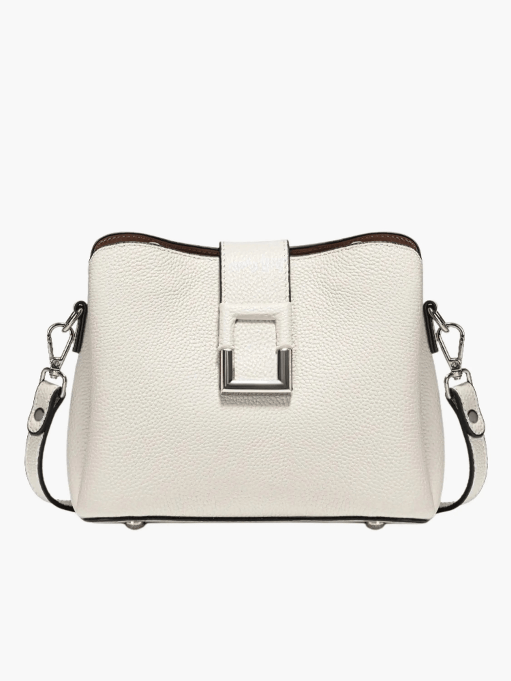 Estelle | Luxe White Leather Crossbody Bag – Sophisticated & Timeless
