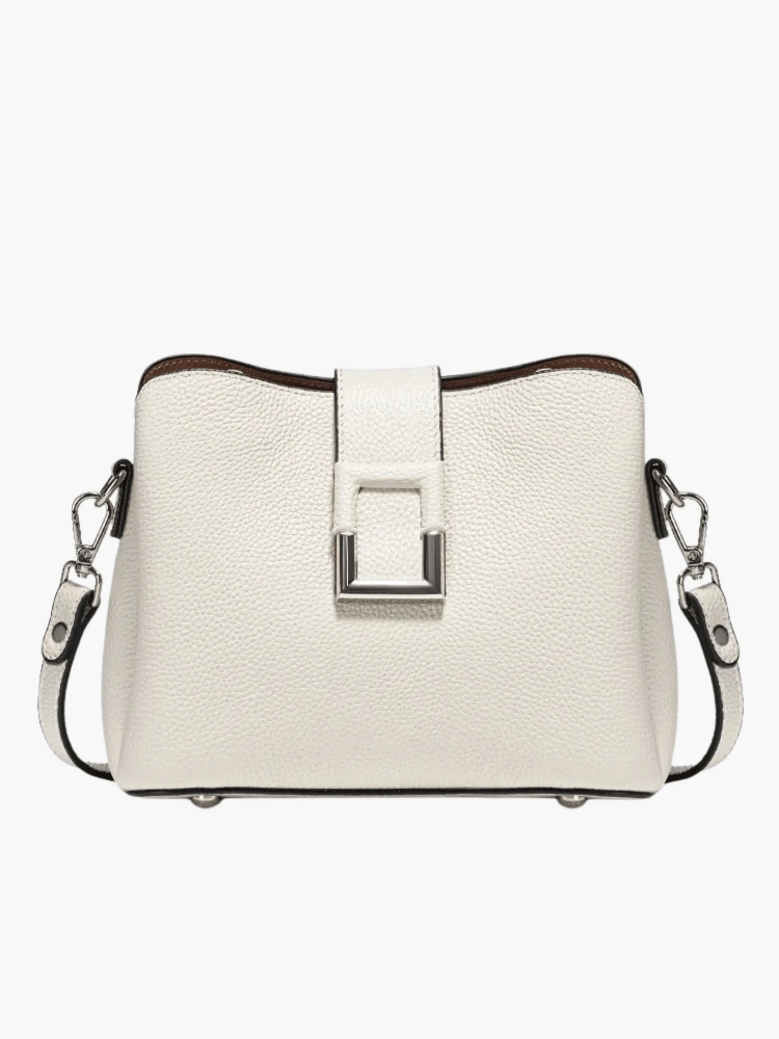 Estelle | Luxe White Leather Crossbody Bag – Sophisticated & Timeless