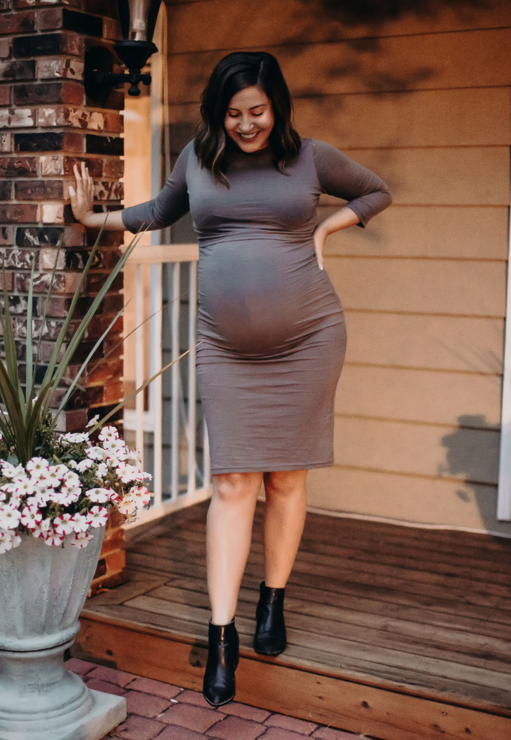 Taryn 3/4 Sleeve Maternity and Nursing Dress