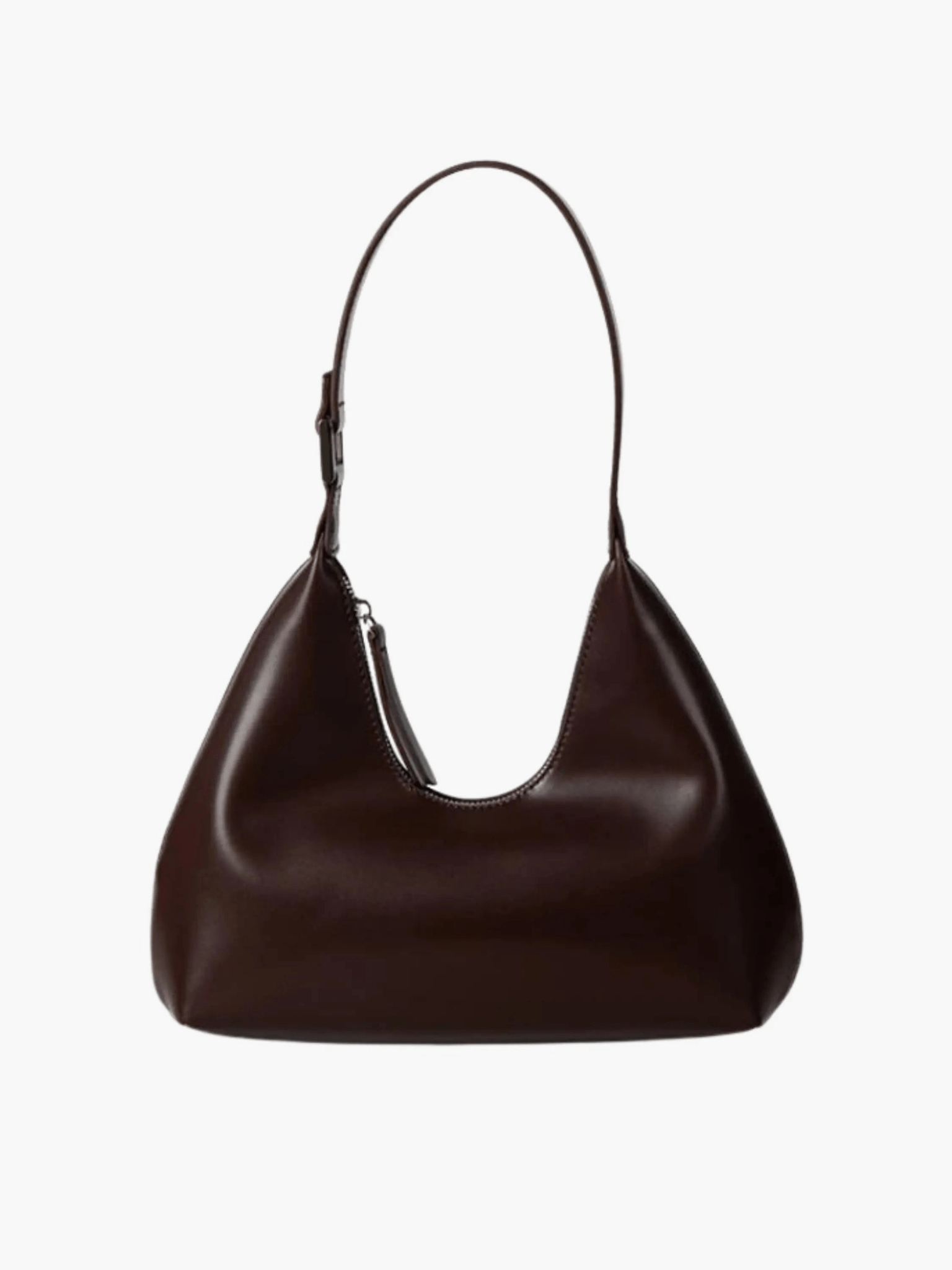 Selene | Luxe Black Leather Shoulder Bag – Sleek & Modern