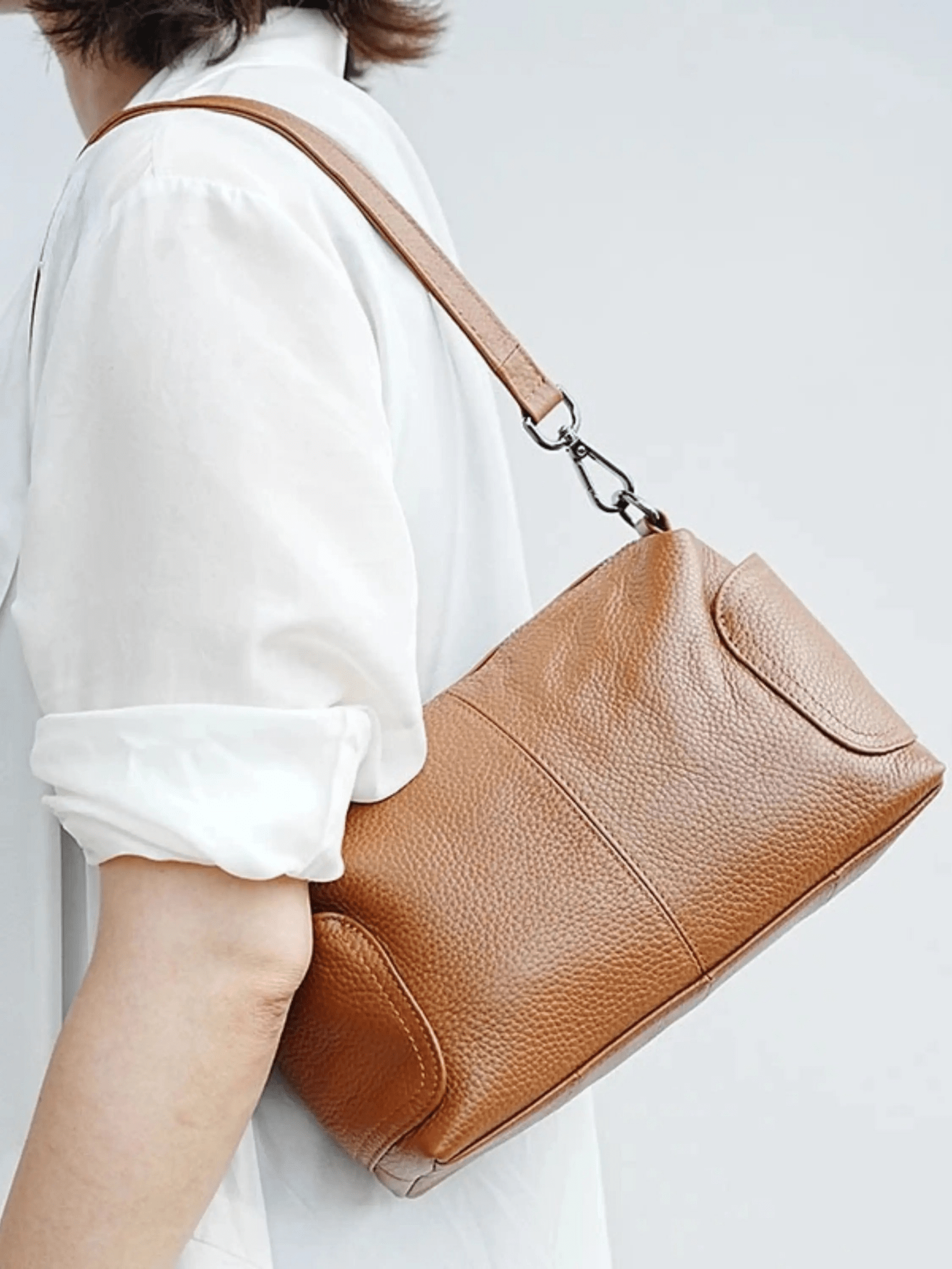 Margot | Luxe Brown Leather Crossbody Bag – Classic & Versatile