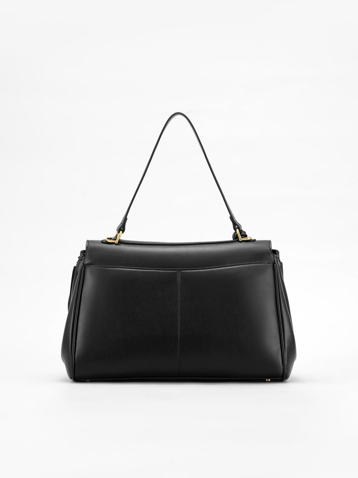 Amelia | Black Structured Leather Handbag – Elegant & Timeless