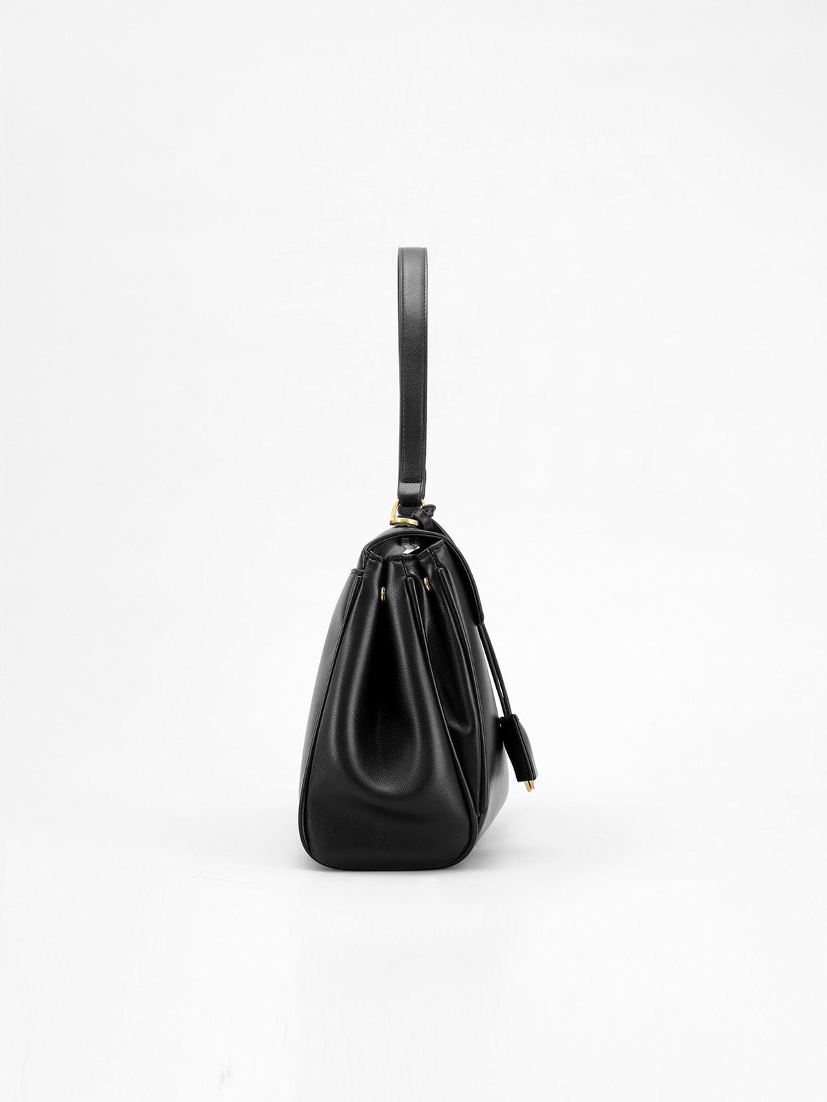 Amelia | Black Structured Leather Handbag – Elegant & Timeless