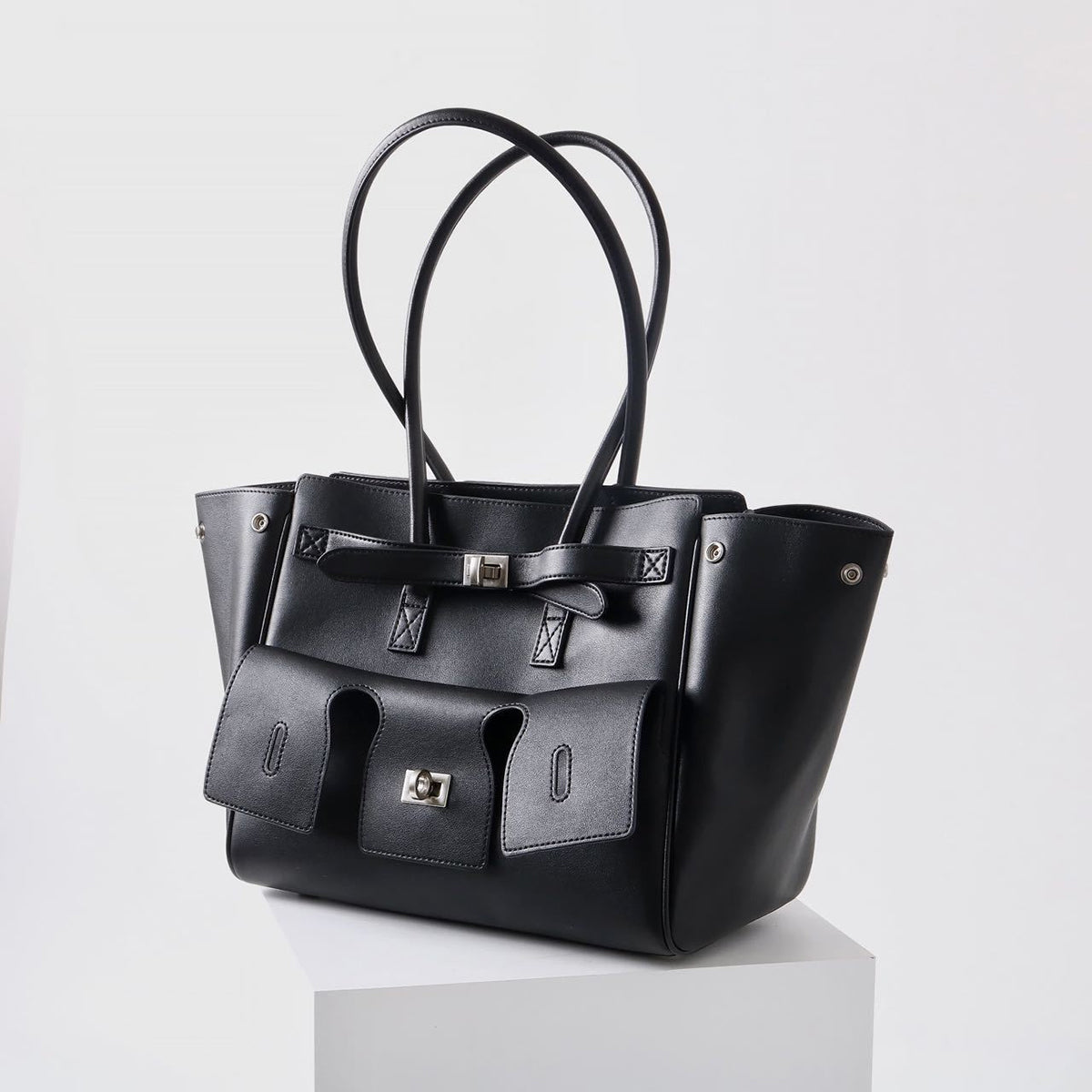 Amelia | Black Leather Handbag – Sophisticated & Stylish