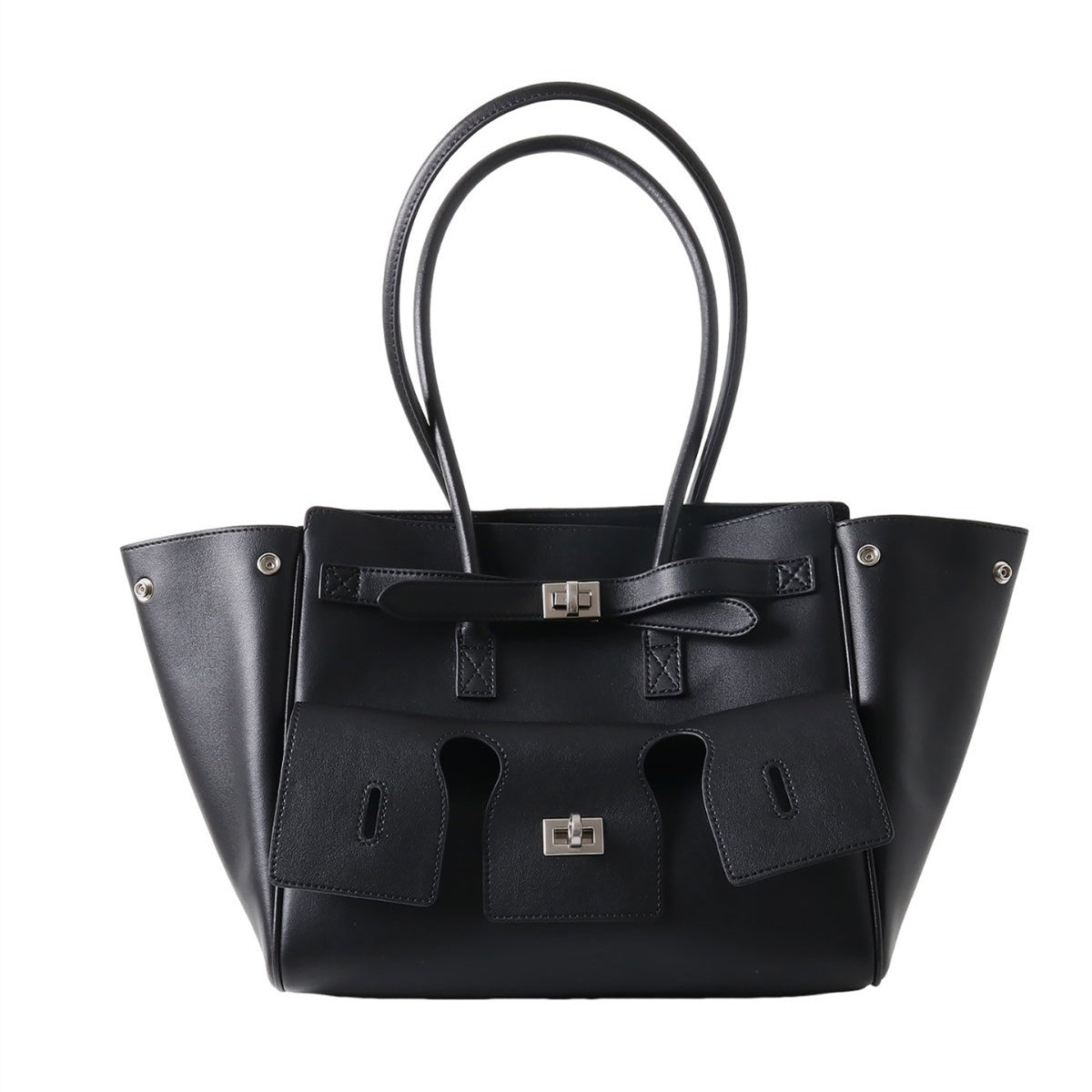 Amelia | Black Leather Handbag – Sophisticated & Stylish